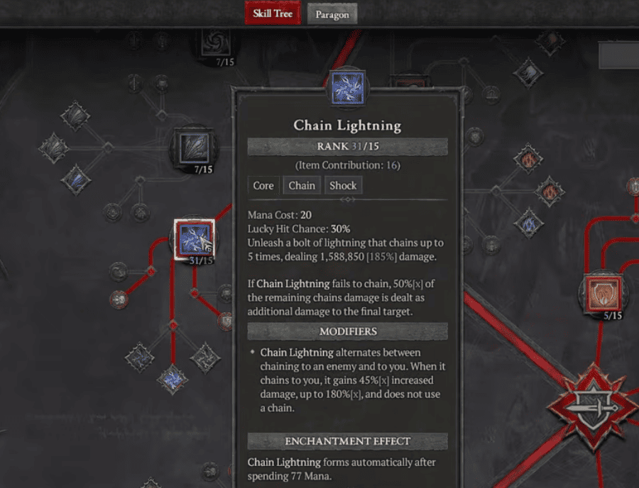 Гайд на Волшебницу через Цепную молнию в Diablo 4