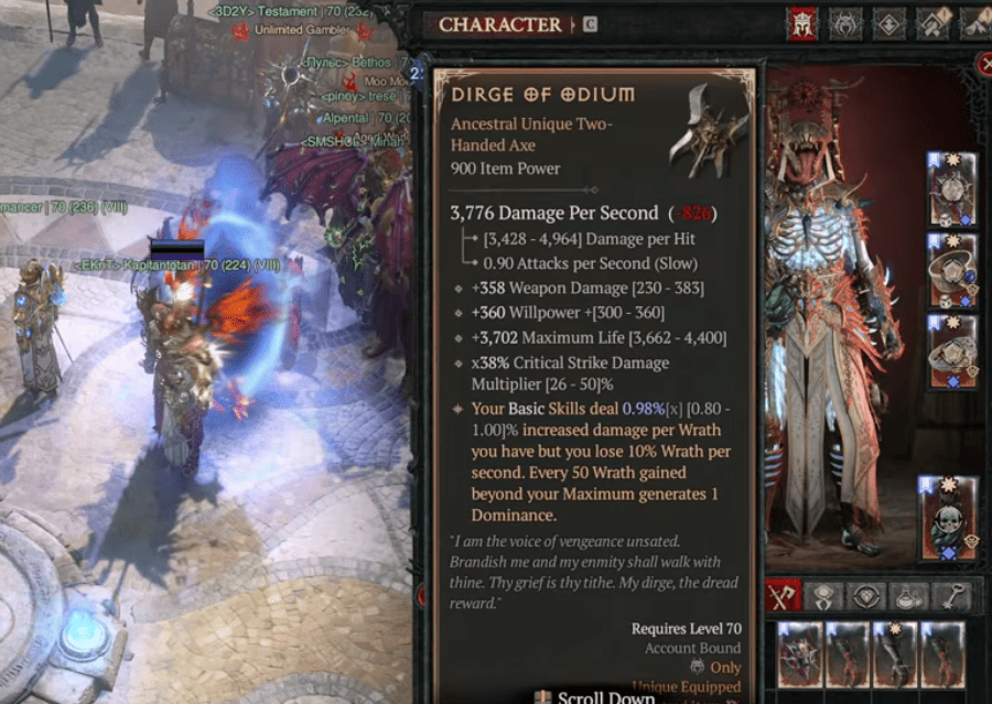 Гайд на Dirge Warlock в Diablo IV: Бесконечный гнев и выживание